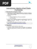 Instrucciones Maquina Virtual Oracle11 Fedora