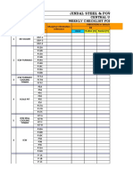 WEEKLY MOTOR VIBRATION Checklist