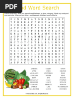 Food Word Search Puzzle