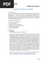 Actividad Virtual 01 - Foro - Caso Amazon - Com - Gestion de Negocios ASUC 00403 NRC 12793 y NRC 8082