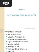 Automobile Unit 5 - Alternate Energy Sources