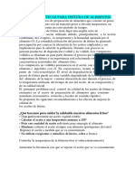 Buenas Prácticas para Fritura de Alimentos