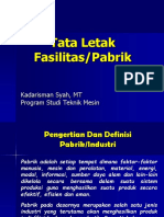 Bahan Ajar - Tata Letak (Lay Out) Pabrik