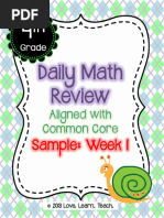 4thGradeMathReview4thGradeMorningWork1weekFREE PDF