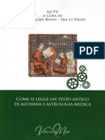 AAVV (A Cura Di Paolo Aldo Rossi, Ida Li Vigni) - Come Si Legge Un Testo Antico Di Alchimia e Astrologia medica-Virtuosa-Mente (2017) PDF