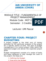 CHAPTER 4 - Project Budgeting