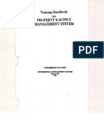 Training Handbook On Property and Supply Management System 2003