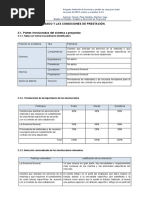 El Servicio Deseado y Las Condiciones de Prestación