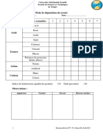 TP1 - Fiche Sensorielle - Produits Laitiers - 2019 - 2020