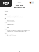 Piston Engine Tutorial Questions 2010