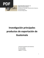 Investigacion Principales Productos de Exportacion de Guatemala