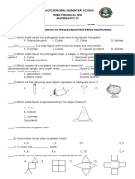 Third Periodical Test Mathematics 6