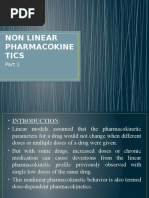 Non Linear Pharmacokinetics