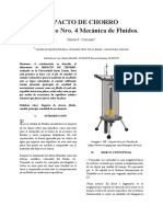 Mecánica de Fluidos - Lab 4 Impacto de Chorro