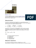 Dilatación Térmica