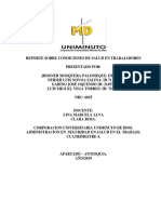 Reporte Sobre Condiciones de Salud en Trabajadores