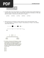 Center of Mass Problems