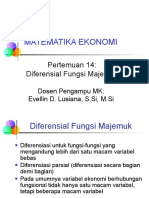 Pertemuan 14 - Diferensial Fungsi Majemuk