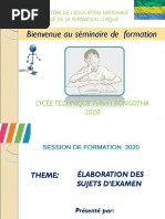 Elaboration Des Sujets D'examens