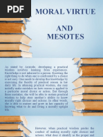 Moral Virtue and Mesotes