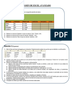 Examen Excel II