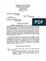 Judicial Affidavit Nullity of Marriage