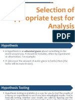 Data Analysis and Hypothesis Testing