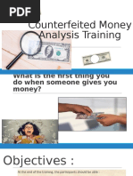 Counterfeited Money Analysis Training