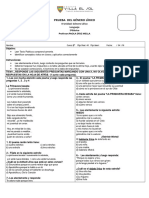 Prueba Unidad de Lírica - 5° Básico