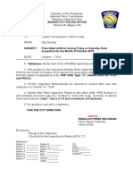 Memo Re Rank Inspection and PICE For The Month of October 2018