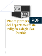 Planes y Programas de Religión. Media