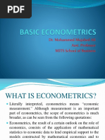 Basic Econometrics Intro Mujahed