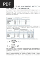 Ejemplo de Aplicación Del Método Del Centro de Gravedad