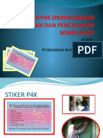 Stiker P4K (Perencanaan Persalinan Dan Pencegahan Komplikasi)