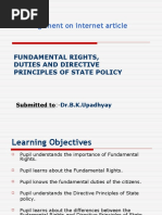 Assignment On Internet Article: Fundamental Rights, Duties and Directive Principles of State Policy