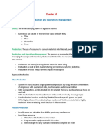 Chapter 10 - Productions and Operations Management