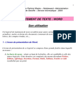 Le Traitement de Texte Word PDF