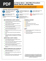 Welding Machine Safety Operating Procedure