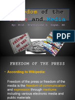 Freedom of The Press and Media - Prof. Prestoline S. Suyat