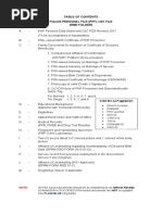 PAIS & RMD Table of Contents Ok