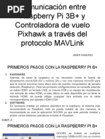 Comunicación Entre Raspberry Pi 3B+ y Controladora de Vuelo Pixhawk A Través Del Protocolo MAVLink