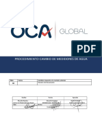 Procedimiento Cambio de Medidores de Agua PDF