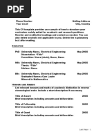 AAS Affiliates CV Template