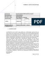 cARTA DESCRIPTIVA BIOQUIMICA