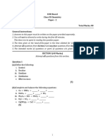 Chemistry Class 9 ICSE Question Paper