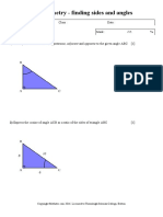 Trigonometry - Finding Sides and Angles - 2