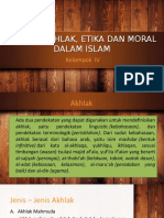 Akhlak, Etika Dan Moral