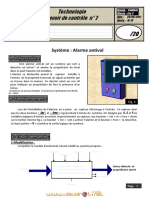 Devoir de Contrôle N°2 - Technologie Alarme - 2ème Sciences (2011-2012) MR Amjed Saddem