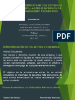 Formas para Administrar Con Eficiencia Los Activos Circulantes e Inversion de Activos y Rendimiento Requeridos