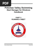 Potomac Valley Swimming: Meet Manager For Windows Handbook